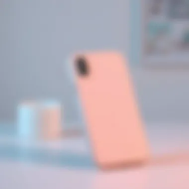 Elegant plain iPhone case in soft pastel color