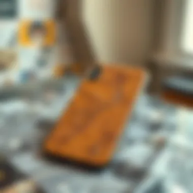 Textured plain iPhone case showcasing unique materials