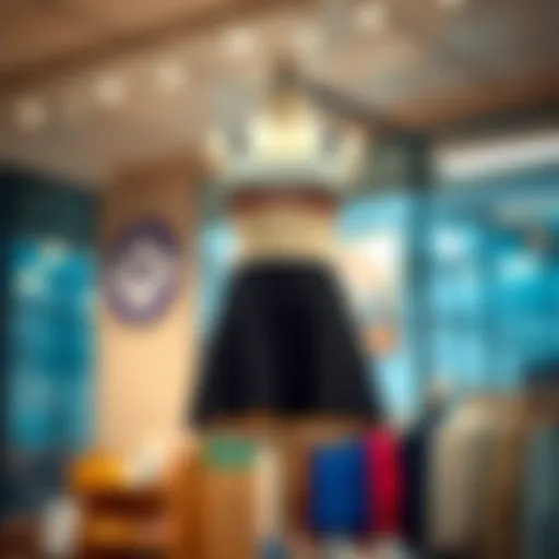 A stylish yoga skort displayed on a mannequin to showcase its design and fit.