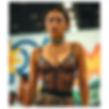 Cultural representation through sleeveless sheer bodysuits in fashion