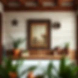 Rustic wooden wall decor with western motifs