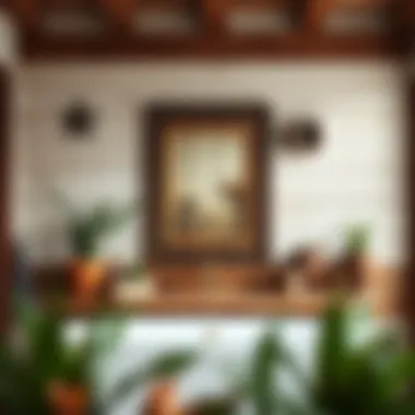 Rustic wooden wall decor with western motifs