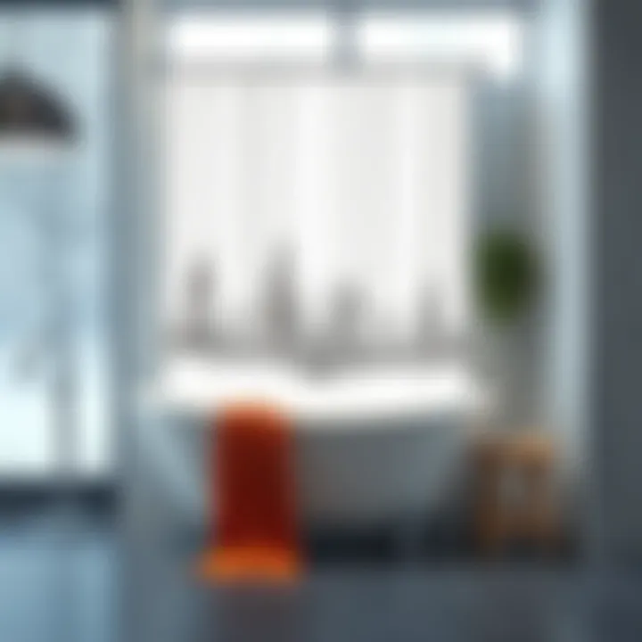 Stylish winter shower curtain that complements modern bathroom decor