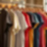 Diverse styles of 4X t-shirts showcased on hangers