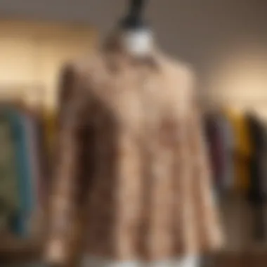 Stylish giraffe print shirt on a mannequin