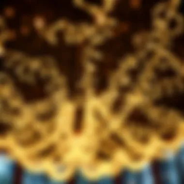 Intricate fairy lights creating a magical ceiling effect