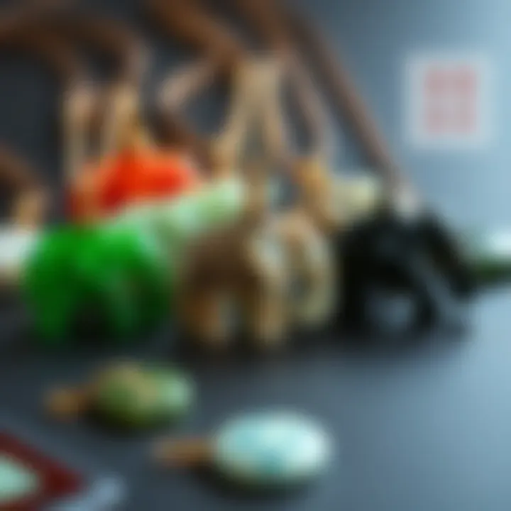 A collection of various jade elephant pendants highlighting design variations