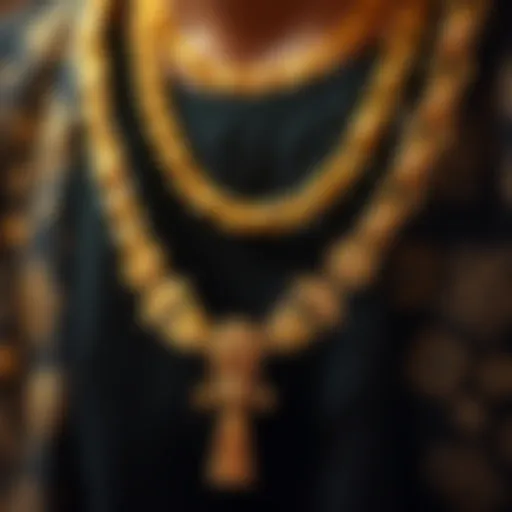 Intricate design of a Korean gold chain highlighting craftsmanship