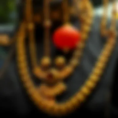 Traditional designs of Korean gold chains representing cultural heritage