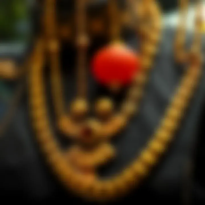 Traditional designs of Korean gold chains representing cultural heritage