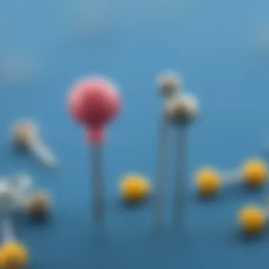 Comparative Analysis of Sewing Pin Types A comparison of large head sewing pins against standard pins, showcasing their distinctive features.