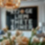 Elegant arrangement of mirror letter stickers on a modern wall