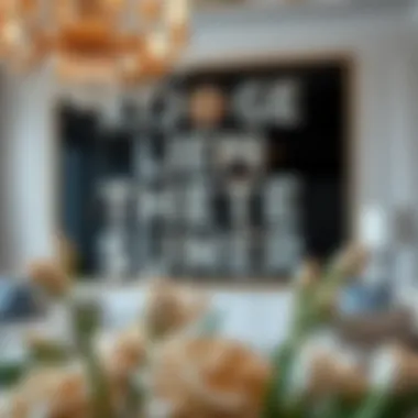 Elegant arrangement of mirror letter stickers on a modern wall