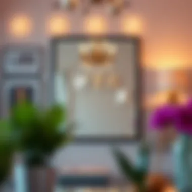 Personalized space featuring mirror letter stickers as focal points