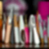 An array of different nail scrapers showcasing various designs and materials