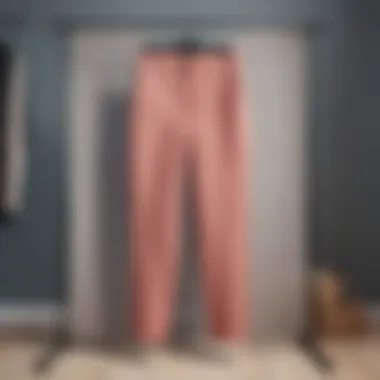 Elegant plus size trousers displayed on a hanger