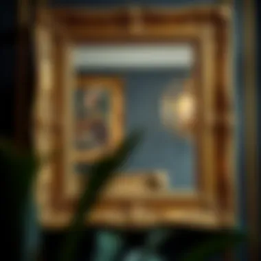 Exquisite oversized gold frame with intricate detailing