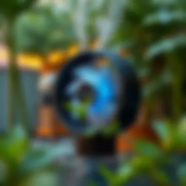 Sleek design of a personal fan water mister