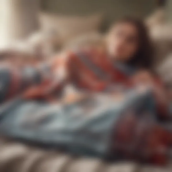 A beautifully wrapped gift featuring a personalized friendship blanket as a thoughtful present