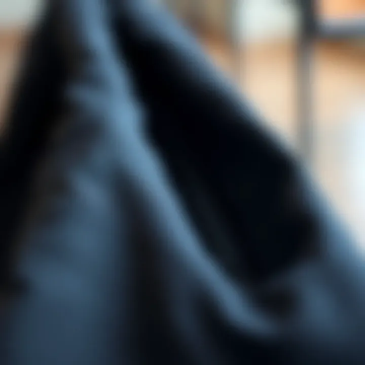 Close-up of durable fabric used in a Pilates mat bag