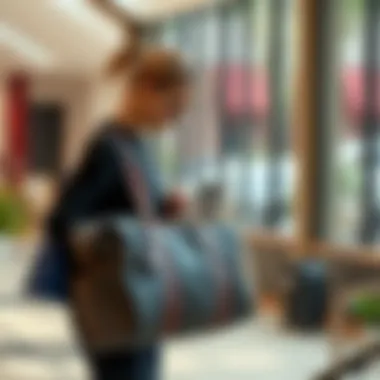 Person selecting a Pilates mat bag based on personal style