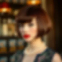 Elegant bob hairstyle representative of 1920s fashion
