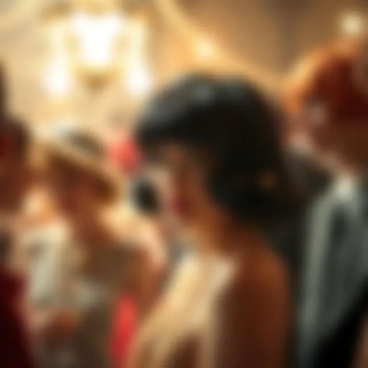 Influential 1920s party scene featuring distinctive hairstyles