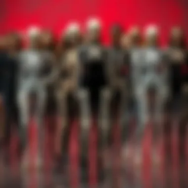 Diverse Interpretations in the Skeleton Jumpsuit Collection Group of fashion models showcasing various interpretations of the skeleton jumpsuit