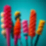 Innovative sponge curlers showcasing diverse designs and colors