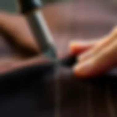 Demonstration of a stitch remover in action on fabric