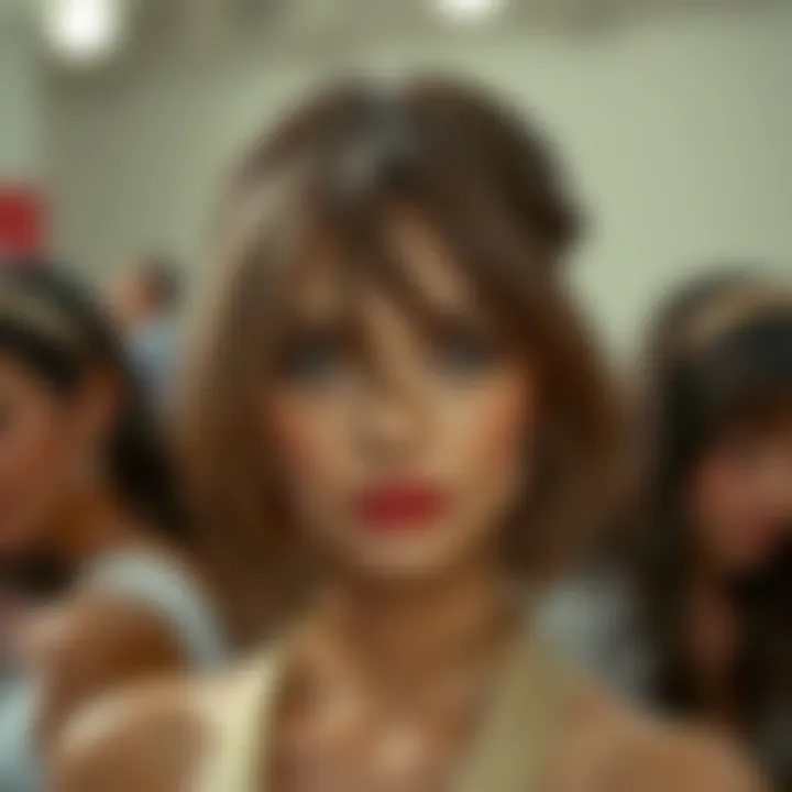 Diverse styling options available with lace front wigs featuring elastic bands