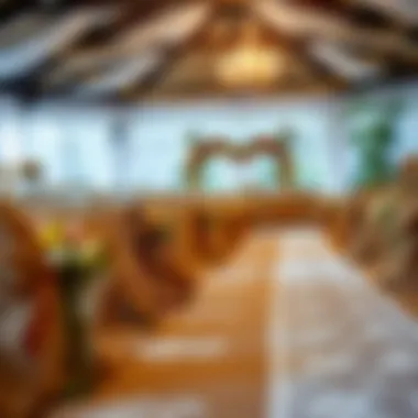 Stylish event decor incorporating burlap and lace