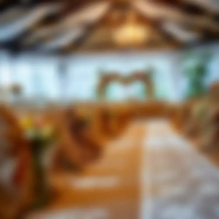 Stylish event decor incorporating burlap and lace