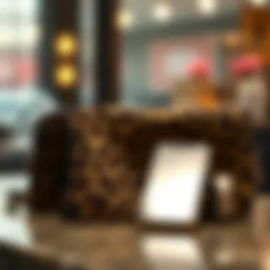 Fashionable leopard print accessories displayed with an iPhone