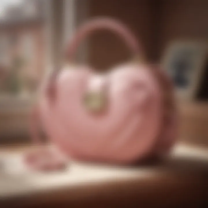 A fashionable setting showcasing the versatility of the Coach heart-shaped purse