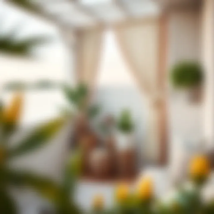 Beautifully styled outdoor space featuring curtain ties