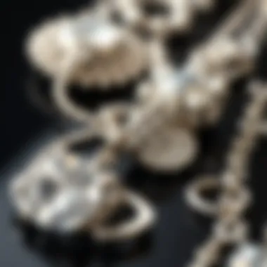 A collection of silver jewelry showcasing its shine