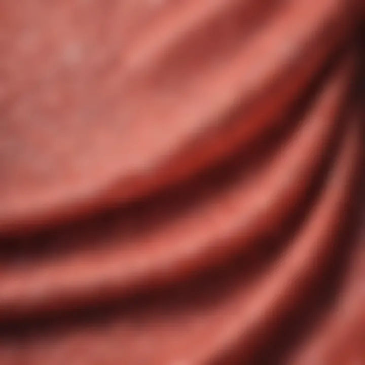 Close-up of fabric textures used in tankinis