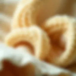 Close-up of loofah towel texture showcasing its natural fibers