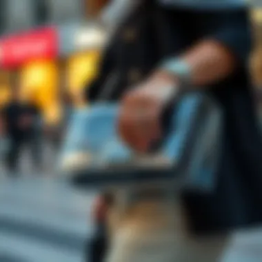 Stylish transparent clutch paired with modern attire