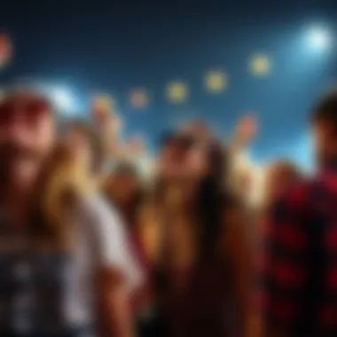 Gathering of individuals enjoying communal experiences