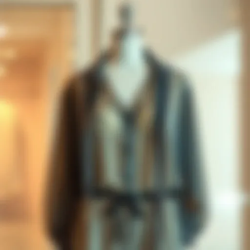 Elegant design of see-through pajamas showcased on a mannequin