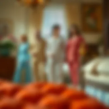 A historical depiction of pajama evolution through the ages