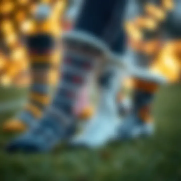 Variety of fleece lined sock designs showcasing fashion trends