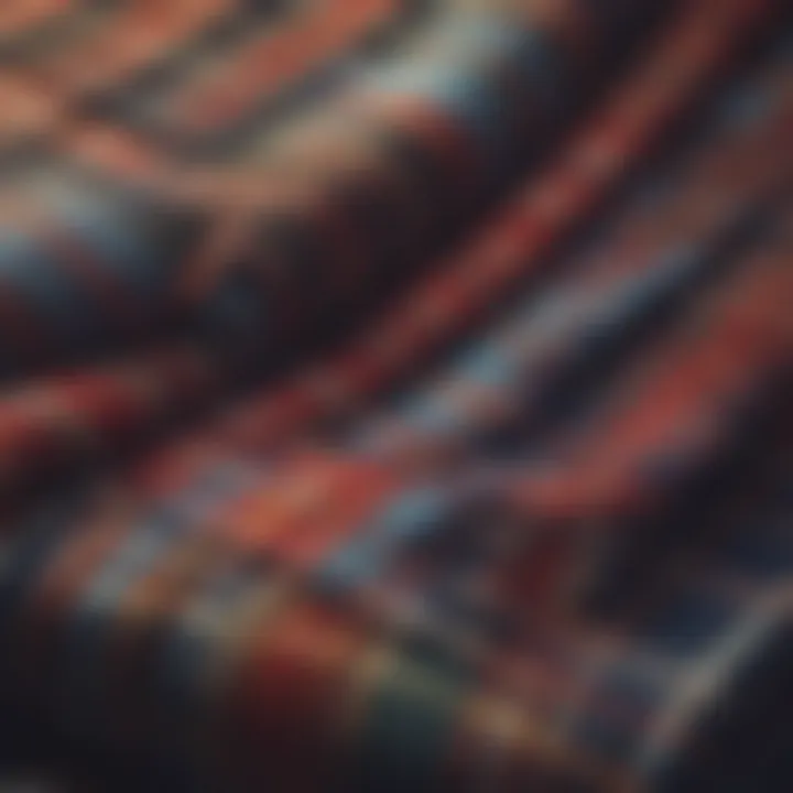 A collection of various styles of plaid flannel blankets arranged artfully