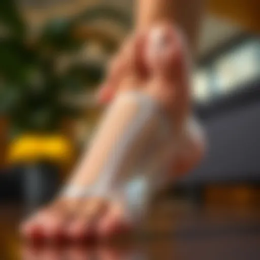 Bunion gel protector on a foot