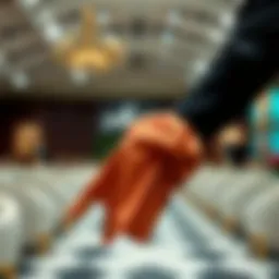 Elegant silk arm sleeves displayed in a fashion setting