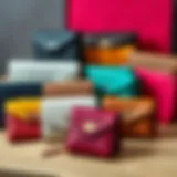 A variety of glove box wallets showcasing different designs and colors