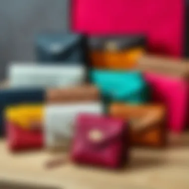 A variety of glove box wallets showcasing different designs and colors