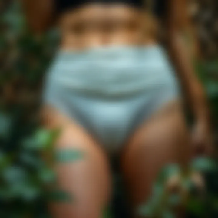 Eco-friendly materials used in creating sustainable gusset panties displayed with nature elements